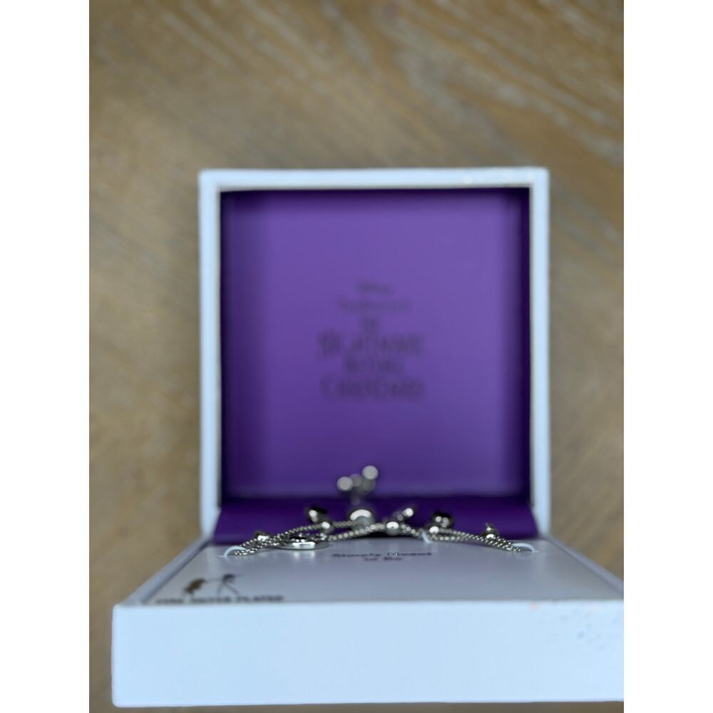 Disney Nightmare Before Christmas Silver Plated Charm Bracelet NWT - Picture 3 of 4